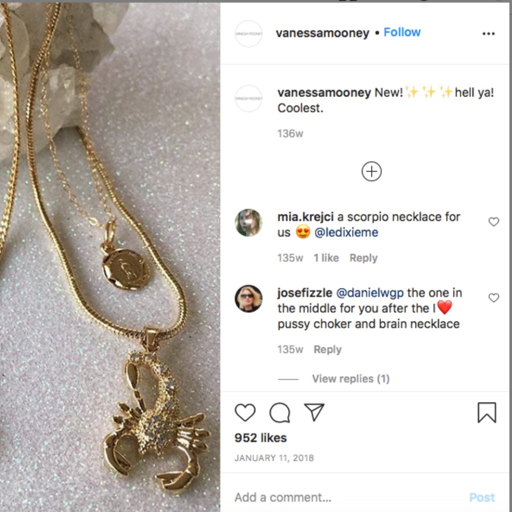 New Vanessa Mooney The Scorpion & Madonna Necklace - Picture 2 of 6